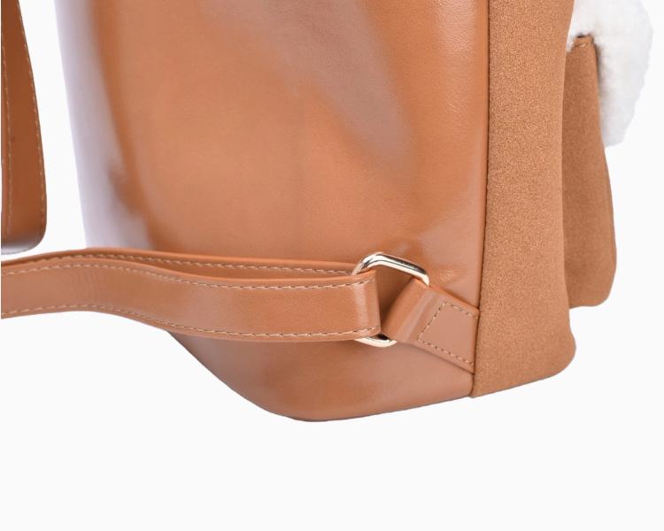 Rucsac de pluș de înaltă calitate pentru femei, iarna 2025: Stil colegial, Lux discret pentru călătorii și navetă