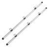 1 Pair Aluminum L Track Rail 100cm Cargo Securing Lashing Rail L Track Tie Down System Kit with Round Stud Fittings