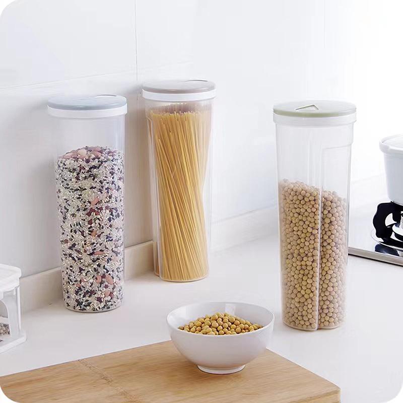 1Pc Noodle Spaghetti Food Storage Box Sealed Containers Leakproof Storage Box Crisper For Cereal Spaghetti Noodle Pasta Grain