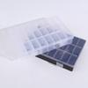 Clear Jewelry Box 24 Grids Plastic Bead Storage Container Earrings Organizer