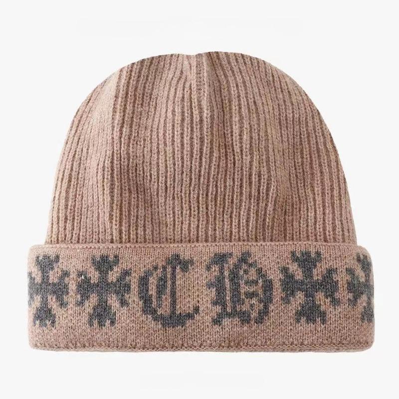 Thickened knitted hat, fashionable jacquard wool hat, small and versatile couple cold hat in autumn and winter