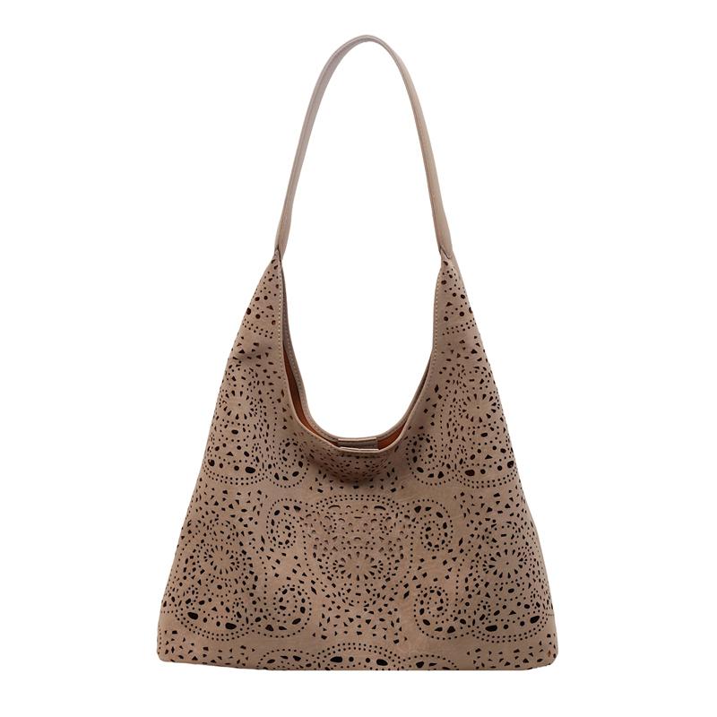 

Oxford Solid Color Women s Handbags Large Capacity Hollow Out Women s Bags Sale 2026 New Autumn Fashi Shoulder Bag коричневий