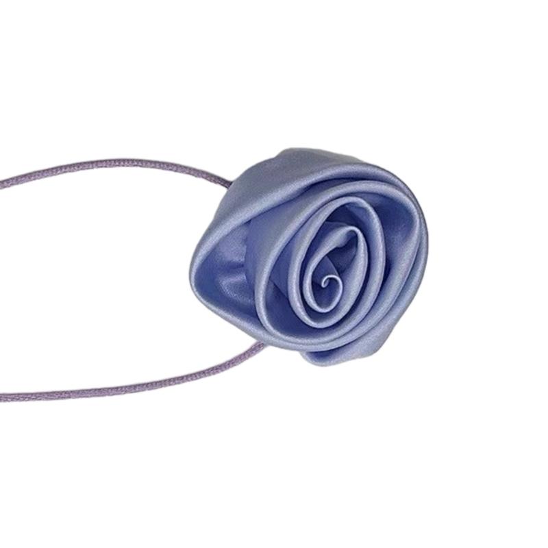 Elegant Rose Flower Clavicle Chain All-matched Necklace Women Bridal Adjustable Choker Mariage Jewelry Y2K Accessories