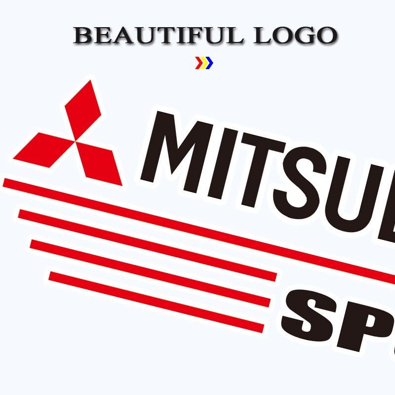 Car Rearview Mirror Decal Decorative Sticker For Mitsubishi Lancer Ralliart ASX Mirage Pajero Xpander Attrage L200 Eclipse Cross