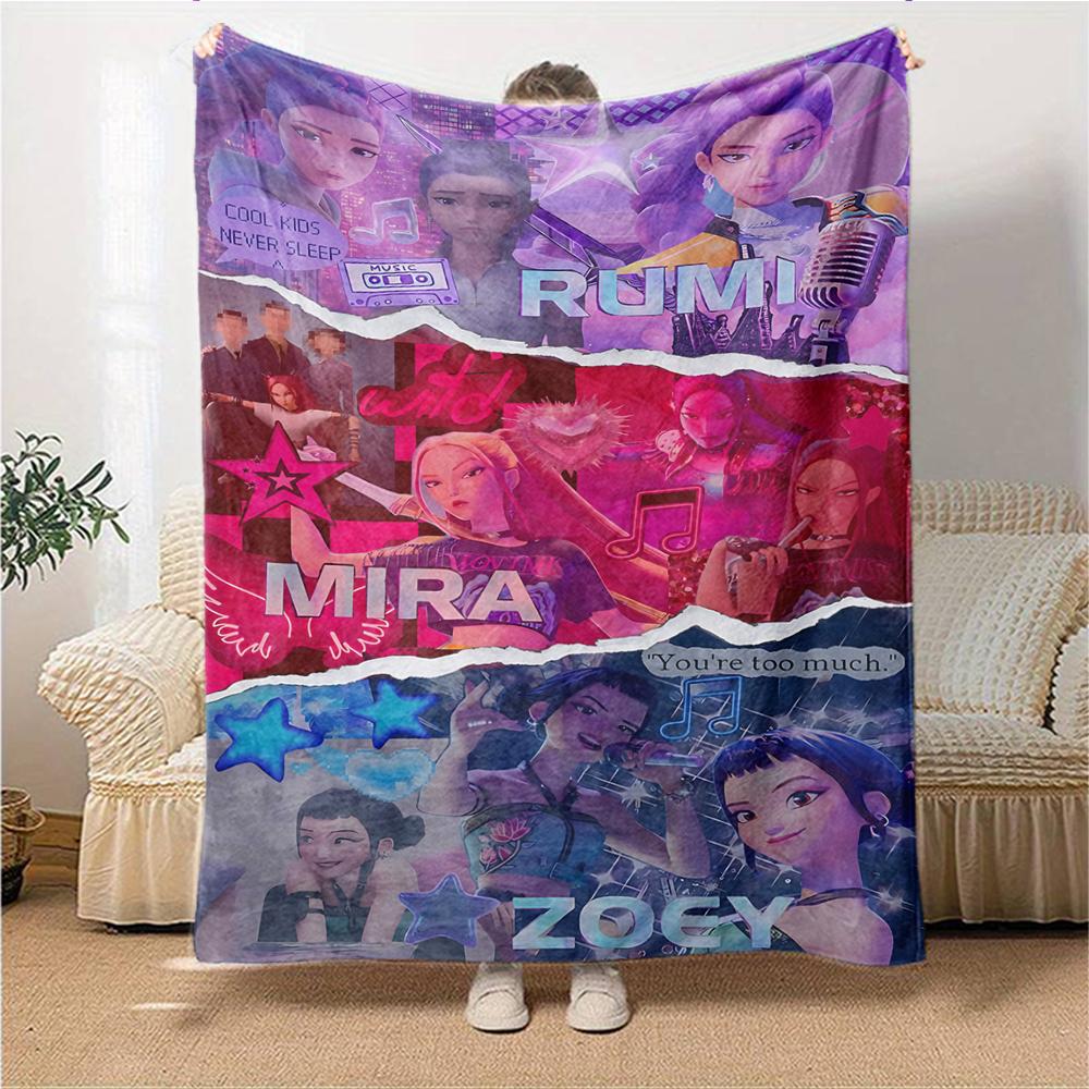 1Pc Chunli'S Dynamic Duo Blanket For Couch Bed Plush Cozy Fuzzy Blanket Super Soft Warm Blankets For Fall And Winter 0918208
