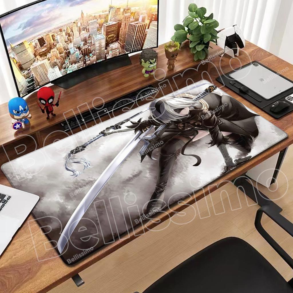 Horká herní dívka NieR Automata YoRHa No. 2 Typ B Podložka pod myš Klávesnice Koberec Gumová Stolní Podložka Herní XXL PC Příslušenství Podložka pod myš