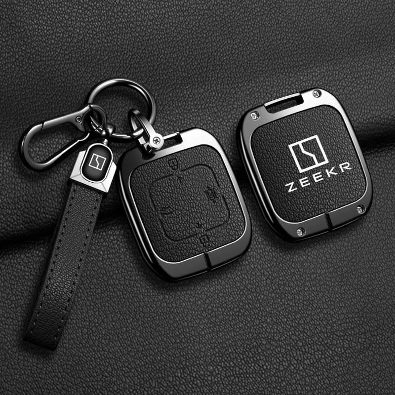 

Чехол для ключа автомобиля Zeekr: Совместимо с моделями 007, 001, 009 - Новый Bluetooth-аксессуар для автомобиля, простая защитная оболочка с застежкой. Custom Contact Service
