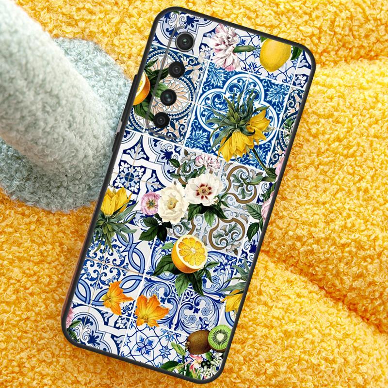 Mittelmeer-Zitronen-Hülle für Xiaomi 13T 14T 15T 14 15 Ultra 17 Pro Max Hülle für POCO F8 F7 X7 Pro F5 F6 X5 X6