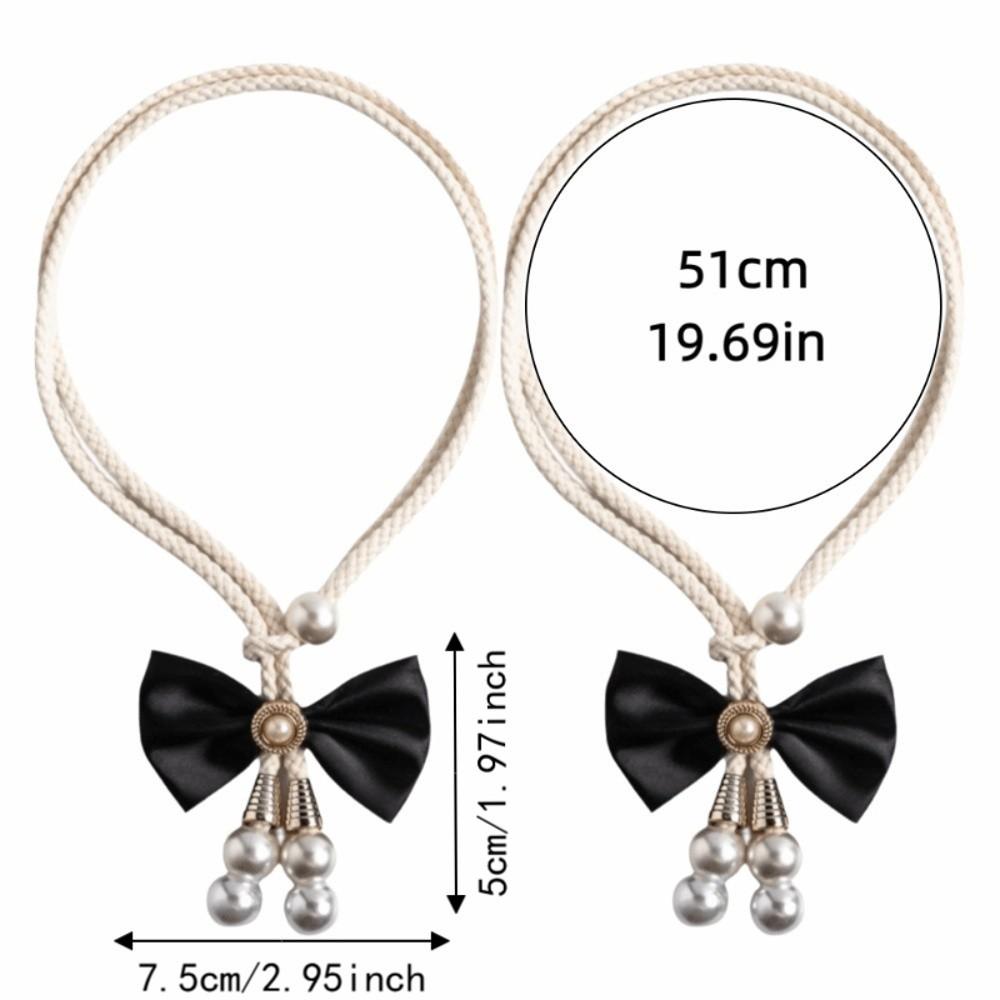 2Pcs Minimalist Curtain Ties Adjustable Curtain Holdbacks Bows Curtain Tiebacks  Sheer Curtains