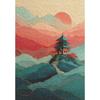 Minimal Zen Coastal Tree Koi Fish Sakura Posters Blue Wave Crane Modern Prints Canvas Painting Wall Art Picture Home Room Decor