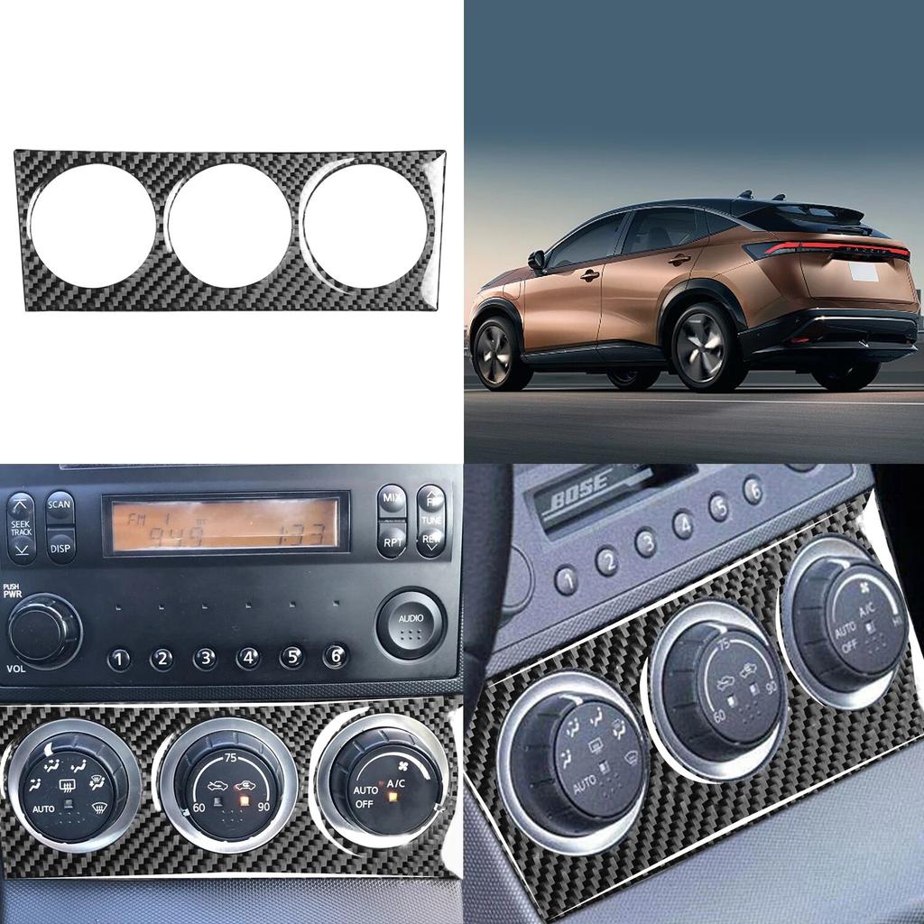 Naklejki dekoracyjne na panel klimatyzacji z włókna węglowego do Nissana 350Z 2003-2005 Naklejki w paski Akcesoria do wykończenia wnętrza