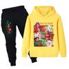 PB1264 Kinder Jungen Mädchen Kpop Mira Zoey Rumi Weihnachten Druck Langarm Kapuzenpullover Hose Hosen Kleidung Sets