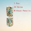12/24/36/48/72 Hole Colorful Cloth Pencil Case Stationery Pencil Storage Bag Pencil roll School Student Supplies Paint Brush Bag