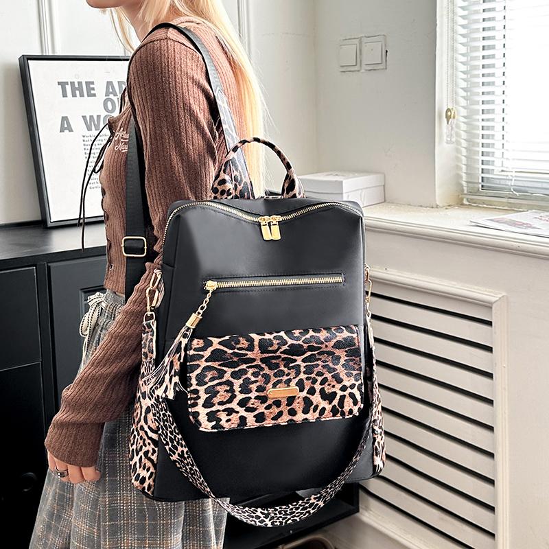 Tassel Large Capacity Women's Nylon Backpack Outdoor Lightweight Travel Backpack