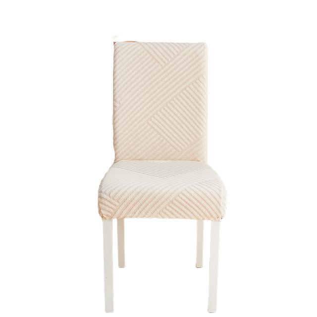 Dining Room Chair Covers Stretch Woven Jacquard Thick Plush 5 Styles String Pattern Chair Slipcovers Super Secure Chair Guard
