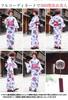 Yukata Red and Brown Morning Glory On White Tokimeki Koi Yukata 3 Piece White [Brilliant Piece] Women's Set, Background, Set,