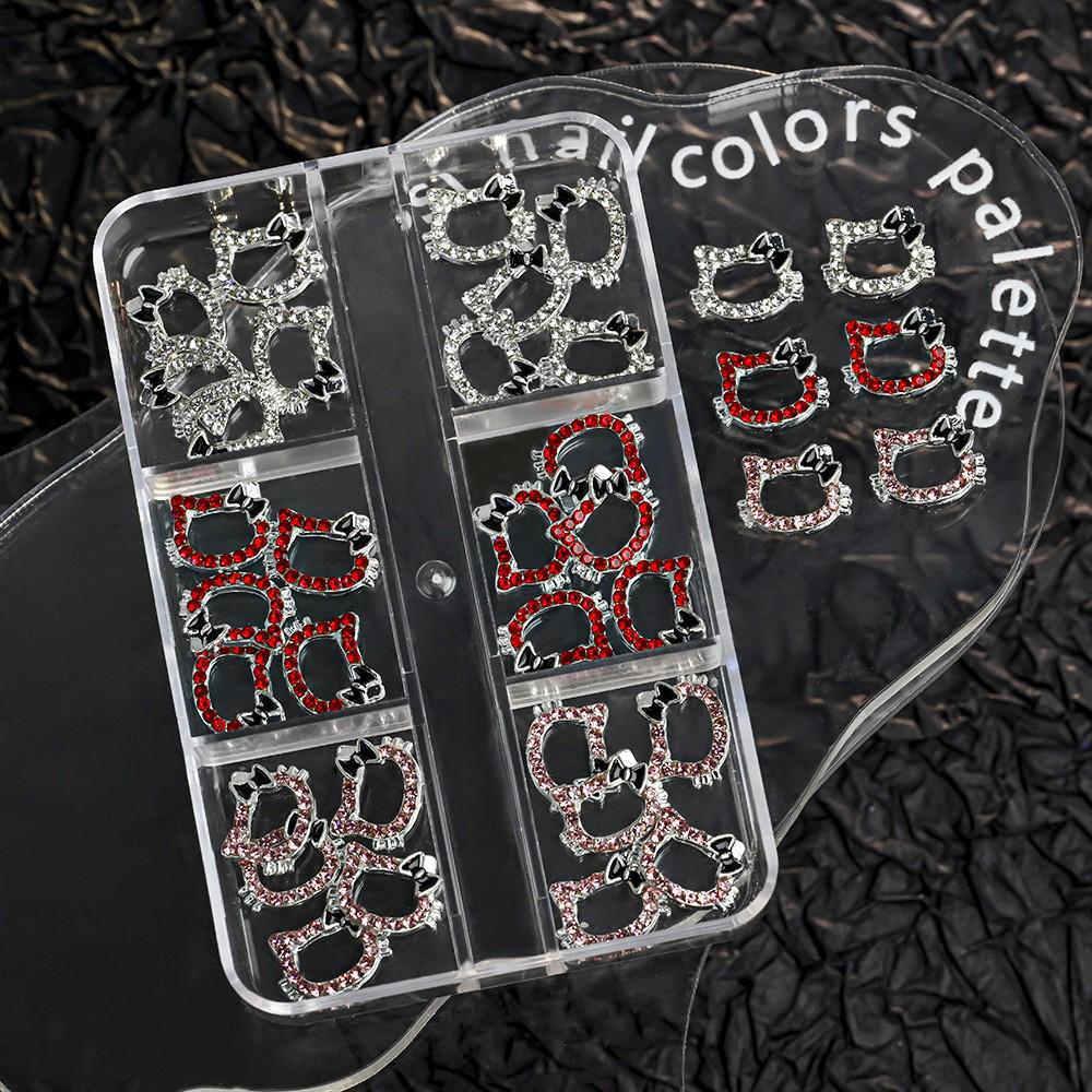 Hello Kitty Strass-Nagelkunst Legierungszubehör