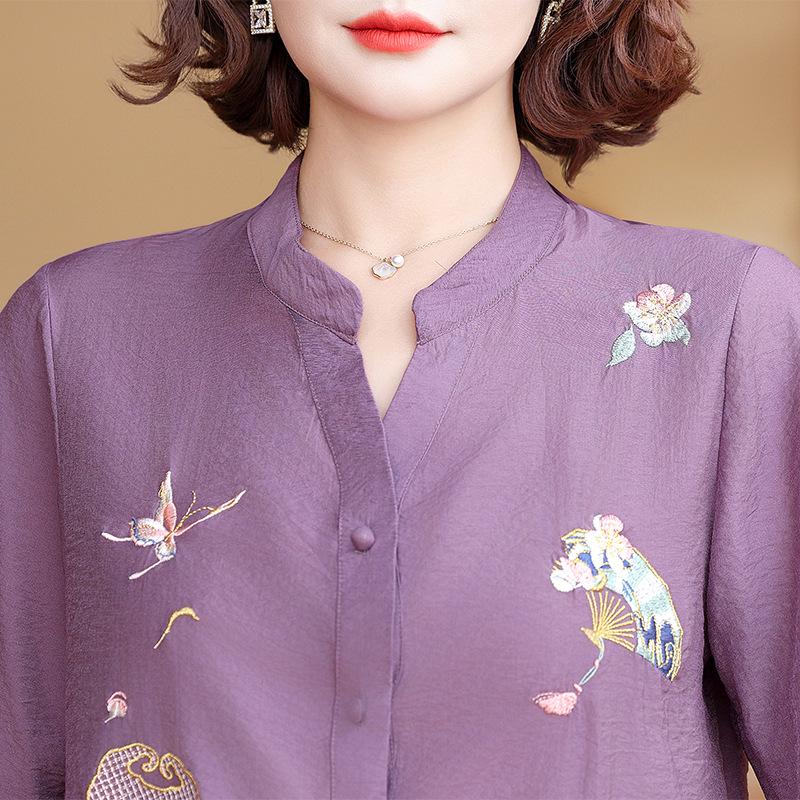 2024 Trendy Summer Mid-Sleeve Top Set for Middle-Aged & Elderly Women