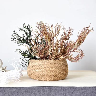 3 peças de simulação de plantas artificiais, galhos de coral, decoração para festa de casamento, acessórios faça você mesmo, pequenos galhos de árvores, decoração de natal