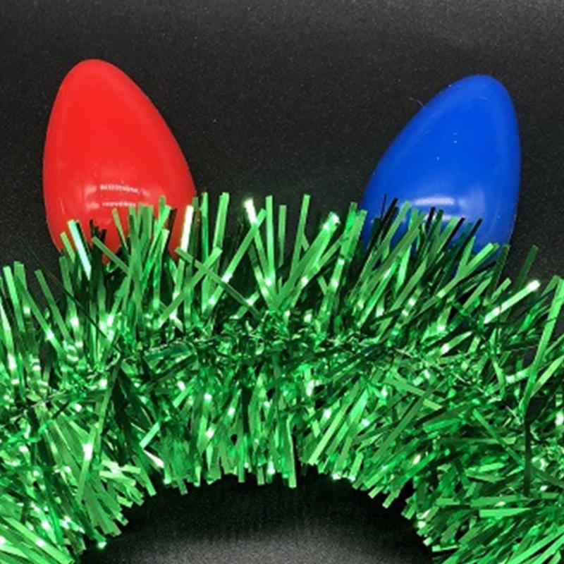 Weihnachts-LED-Glühbirnen-Stirnband Leuchtet im Dunkeln Partyzubehör Leuchtende Kopfbedeckung Haarschmuck für Frauen Mädchen