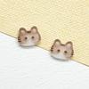 30pcs Cute Calico Cat Buttons 12mm Ginger Cat Buttons Grey Cat Kitty Buttons  Cardigan Sweater