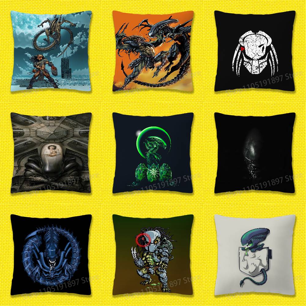 X-Xenomorph Alien P-Predator Throw Pillow Case For 30x30cm 40x40cm 45x45cm 50x50cm 55x55cm Square Sofa Pillowcase Shell