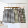 Men's Spring & Summer Cotton Plaid Pajama Shorts - Lightweight, Versatile for Home or Beach Wear.