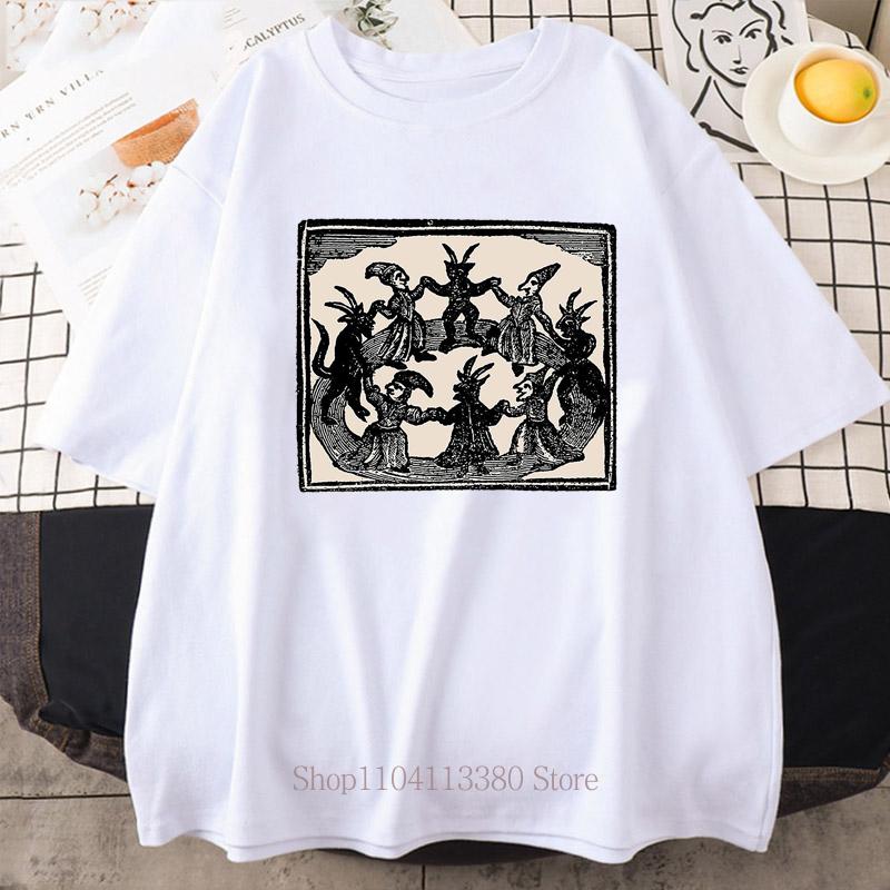 Women Clothing Summer Casual Fashion Gothic Vintage Oversize Short Sleeve Tops Tshirts Unisex ONeck Retro Streetwear Tshirts