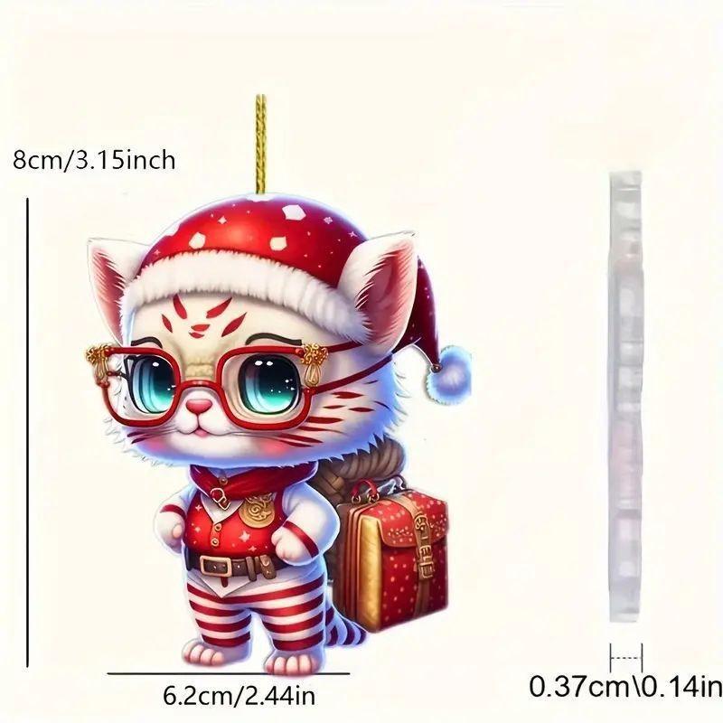 

Акриловое игривое милое кошачье праздничное украшение, идеально подходящее для рождественской елки.