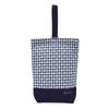 COLORFUL CANDY STYLE Quilted Entrance Set Navy Check x Navy Perfect for Shoe Gym Clothes and Cup Bag for Boys 4-Piece Kindergarten/School (Large