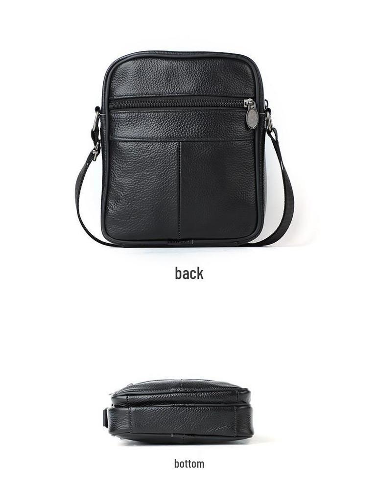 Klasyczna męska torba na ramię z prawdziwej skóry do codziennych dojazdów do pracy