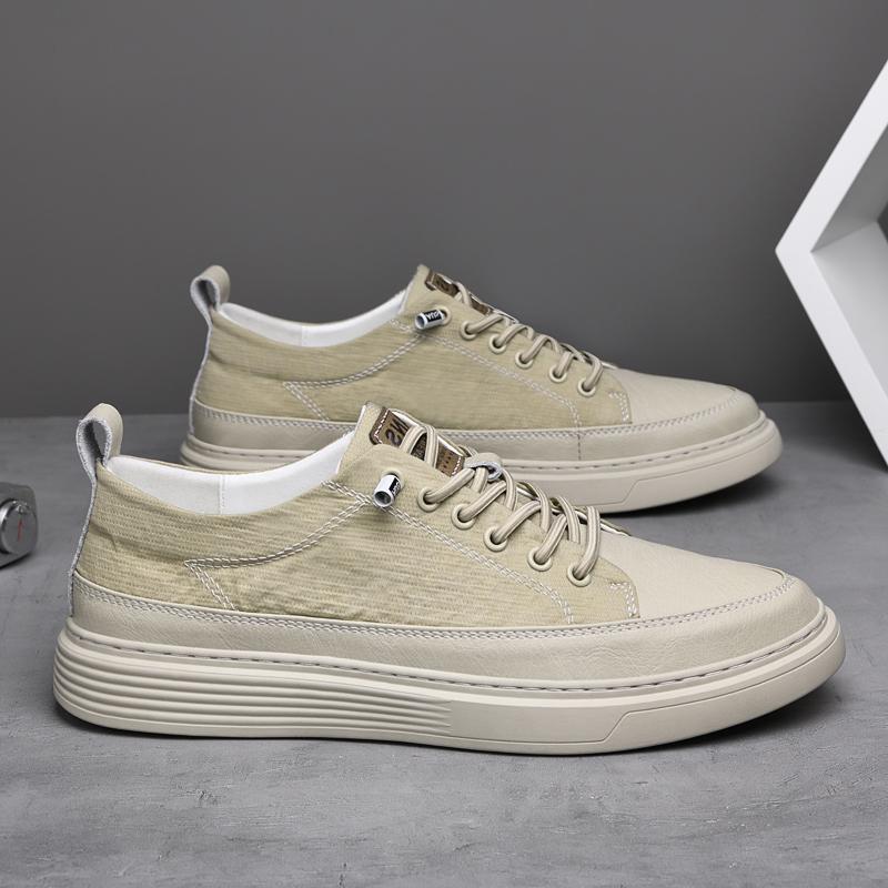 Youth Teenage Sneakers Genuine Leather Mens Shoes Sports Platform Men's Vulcanize Shoes Leisure Walk Male Skateboard Footwear