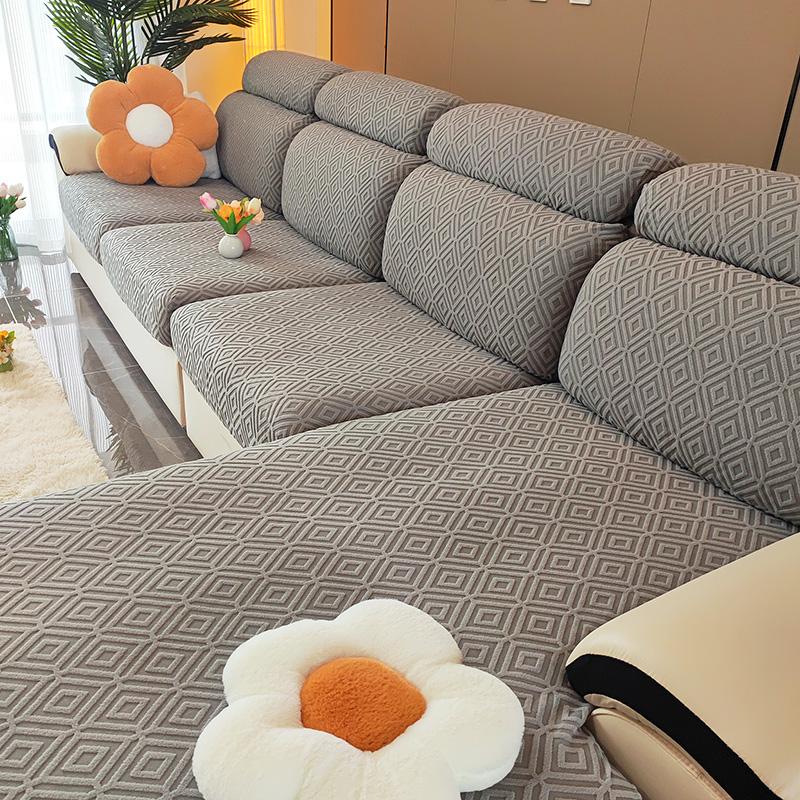 Stretch Jacquard Individual Seat Cushion Covers Sofa Covers For Living Room Couch Cover Furniture Protector Washable Removable