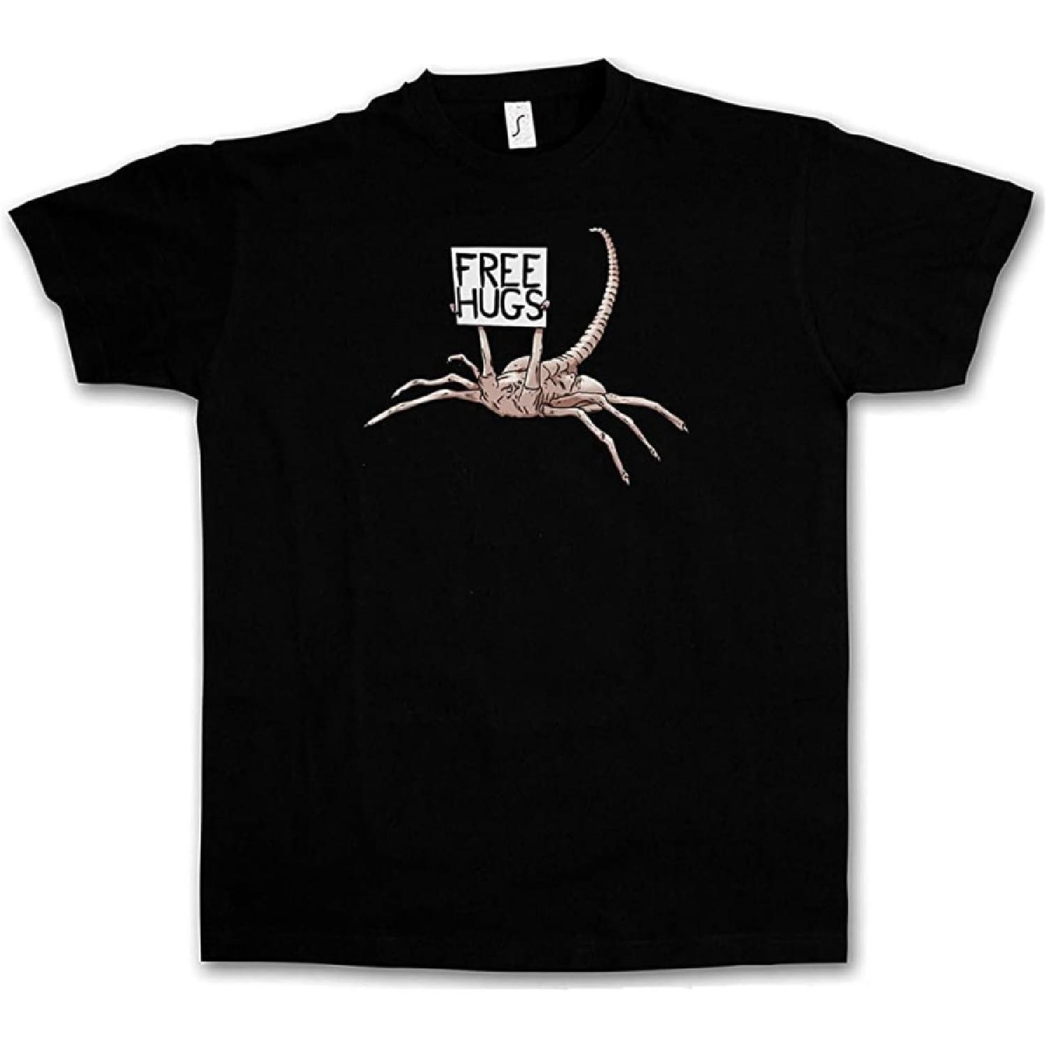 yingna Free Hugs Hugger Facehugger Prometheus Ripley Yutani Saga Weyland Fun Alien Unisex T-Shirt XXXXXL разноцветный