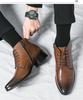 Men's Fashion Leather Mid-Top Boots - Autumn/Winter Casual & Formal Plus Velvet Martin Boots