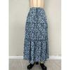 Women's Small Floral Belt Three-layer Splicing Long Half-body Skirt, Spring and Summer Senior Sense of Women's Dress A-line Skirt