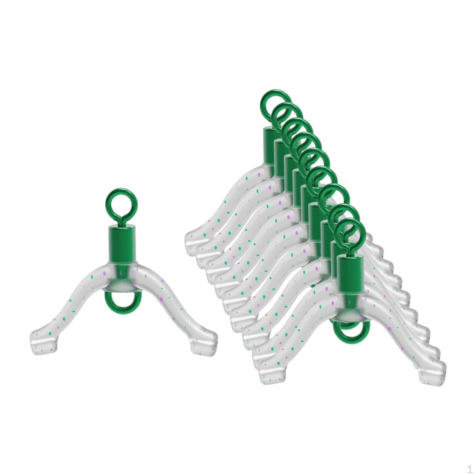 

10 Разветвителей лески, Вертлюжки с застежками, Легкие, Быстрый доступ, Инструменты для разветвления, 20mm зелёный