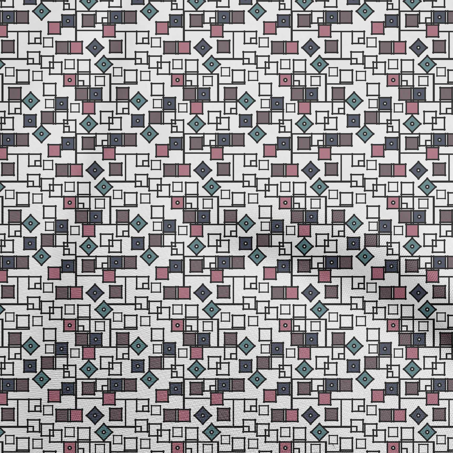 

oneOone Cotton Flex Темно-сіра тканина Геометричний одяг Diy Тканина для стьобання Тканина з принтом 40 дюймів 42 Inch Wide - Viscose Chiffon білий