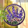 Acrylic Lavender Flower Suncatcher Stained Glass Effect Window Hanging Ornament Floral Gift for Home