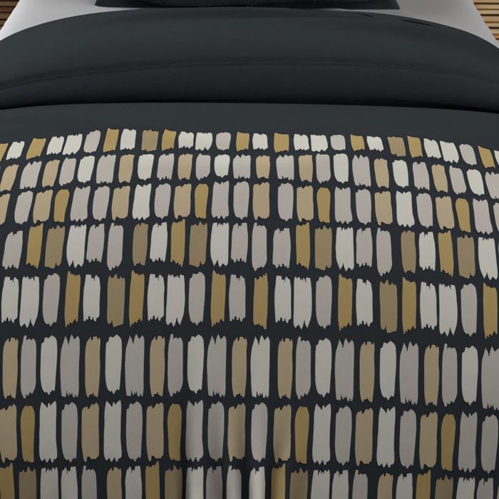 Parure housse de couette coton 57 fils 140x200 cm FABIO gris, par Soleil d'Ocre