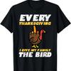 Jedes Thanksgiving gebe ich meiner Familie einen Vogel Lustiges Truthahn Herren T-Shirt