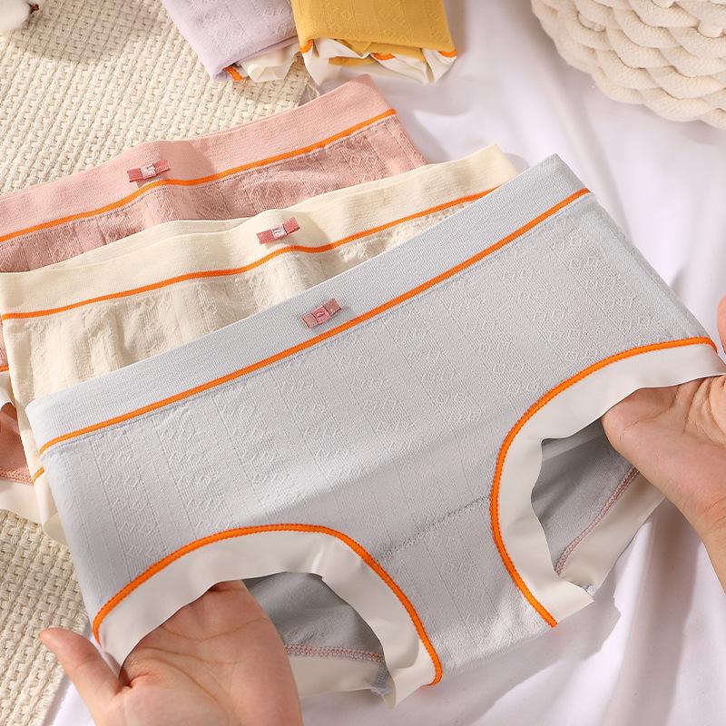 5 Pcs/Set Underwear for Women Seamless Panties Breathable Soft Briefs Girls Panty Mid Waist Underpants