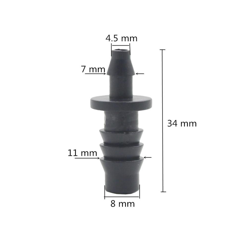 8mm To 4mm Pipe Fittings Barb Straight Connector Irrigation System Hose Reducer Quick Connector Hose Joint Twenty Pieces