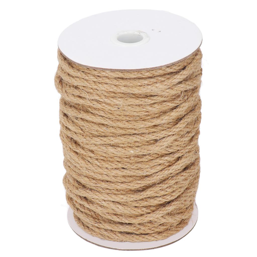 Jute Twine 50M Length 5mm Diameter 4 Strand Jute String Rope DIY Handcraft Accessory Home Decoration