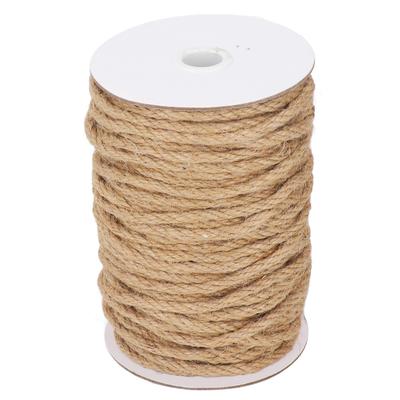 Cordel de Yute 50M Longitud 5mm Diámetro 4 Hebras Cuerda de Yute Accesorio para Manualidades DIY Decoración del Hogar