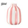 Elegant Housewarming Gift Minimalist Flower Striped Vase Ceramic for Women Modern Decorative Holder Luxury Desktop Decoration Conference Room Living