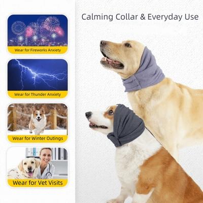 Noise Reduction Dog Calming Earmuff Keep Warm Elastic Dog Soothing Headgear Soft Anti-fright Dog Ear Muffs Grooming