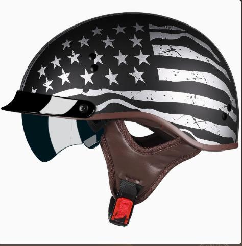 DOT Certified Half-Helmet Motorcycle Helmet Classic Vintage Helmet Lightweight Design Motorbike Helmet Cascos Para Moto