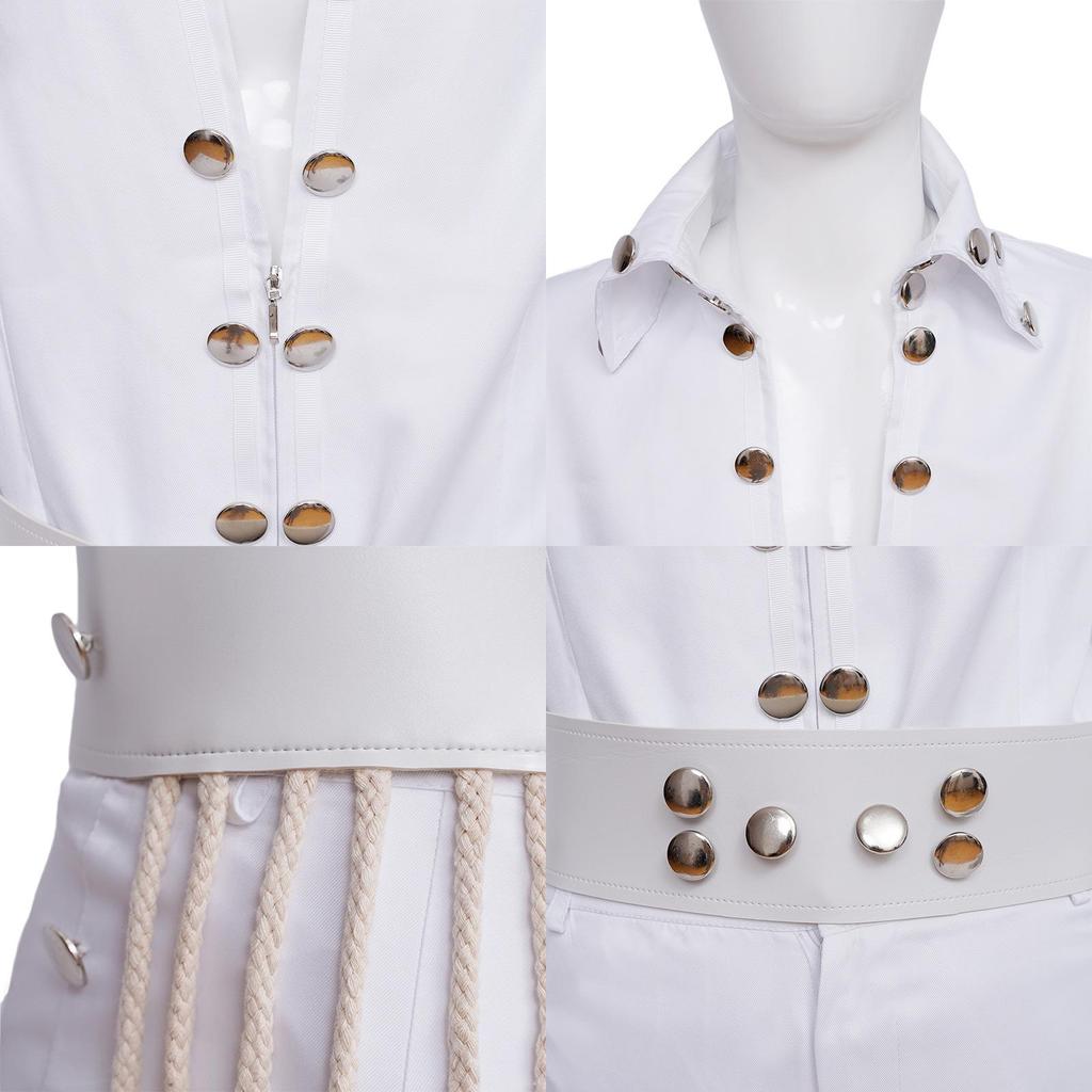 High-quality Polyester Fiber Cosplay Set Of White Cat King Elvis Presley