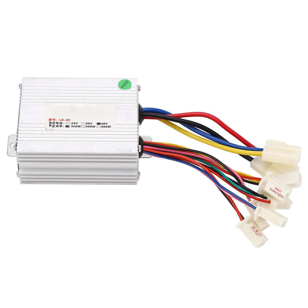 Regulátor kartáčového motoru 48V 350W Hliníková slitina Vícenásobná ochrana Regulátor motoru pro elektrokolo pro motor elektrické tříkolky motocyklu